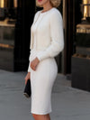 pearl-trim-fluffy-knit-cardigan-and-bodycon-dress-set