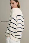 cotton-stripe-v-neck-cardigan