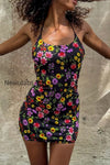 casual-floral-print-bodycon-mini-dress