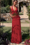 sexy-pleated-halter-top-ruffle-maxi-skirt-set