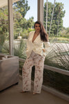 Ivory Organza Floral Pant