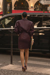 Burgundy Unstoppable PU Leather Bodysuit