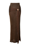 Bronze Hazel Metallic Wrap Skirt