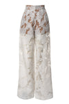 Ivory Organza Floral Pant