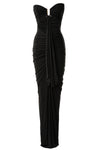 Black Atlantis Drape Maxi Dress