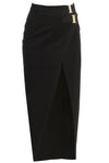Black Gisele Slit Skirt