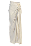 Natural Noelia Linen Slit Skirt