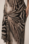 Brown Zebra Print Infinite Journey Maxi Dress
