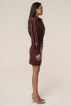 Burgundy Milano PU Leather Skirt