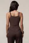 Chocolate Akito Ribbed Bodysuit