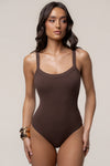 Chocolate Akito Ribbed Bodysuit