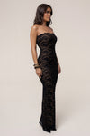 Black Midnight Promise Lace Maxi Dress