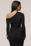 Black Opulent Metallic Bodysuit