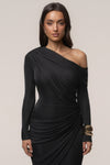 Black Opulent Metallic Bodysuit