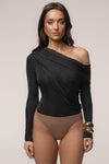 Black Opulent Metallic Bodysuit