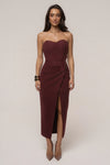 Burgundy Gisele Slit Skirt