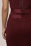 Burgundy Gisele Slit Skirt