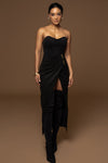 Black Gisele Slit Skirt