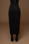Black Gisele Slit Skirt