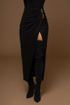 Black Gisele Slit Skirt