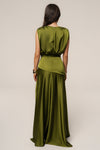 Olive Amalia Satin Maxi Dress