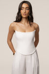 White Fenix Reversible Linen Corset
