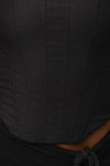 Black Fenix Reversible Linen Corset