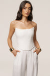 White Fenix Reversible Linen Corset