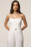 White Fenix Reversible Linen Corset