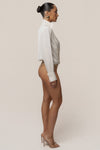 Buttercream Visionary Pleated Bodysuit