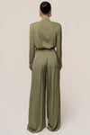 Olive Visionary Pleated Bodysuit