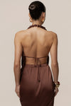 Brown  Dolce Drape Dress