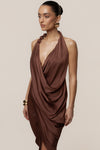 Brown  Dolce Drape Dress