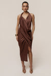 Brown  Dolce Drape Dress