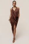 Brown  Dolce Drape Dress