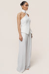 Ivory Asymmetric Scarf Top