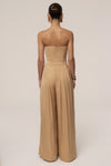 Beige Viv Satin Bustier Top