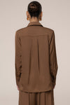 Brown Misty Button Up