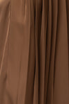 Brown Clara Wide Leg Pleated Trousers