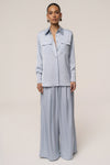 Blue Misty Button Up