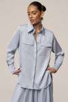 Blue Misty Button Up