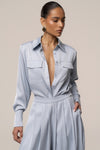 Blue Misty Button Up
