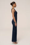 Dark Denim Sculpt Maxi Dress