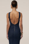 Dark Denim Sculpt Maxi Dress