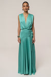 Aqua Amalia Satin Maxi Dress