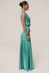 Aqua Amalia Satin Maxi Dress