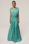 Aqua Amalia Satin Maxi Dress