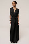 Black Amalia Satin Maxi Dress