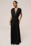 Black Amalia Satin Maxi Dress