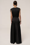 Black Amalia Satin Maxi Dress